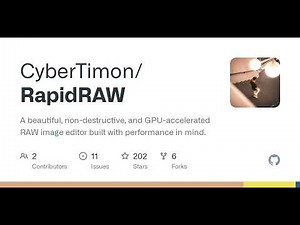 GitHub - CyberTimon/RapidRAW: A beautiful, non-destructive, and GPU-accelerated RAW image editor ...
