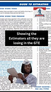 8.1K views · 45 reactions | Showing Estimators the GTE pages in CCC. See all the labor the tech is losing and the money the shop is not making. 臘‍♀️ #collisionhub #fridayfunny #guidetoestimating #collisionrepair | Collision Hub | Facebook