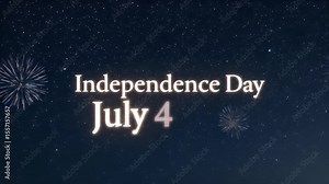 Independence Day Fireworks Celebration Graphic for July 4th