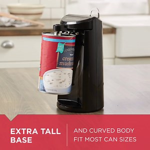 BLACK DECKER EasyCut Extra-Tall Can Opener with Knife Sharpener and Bottle Opener, Black, EC500B