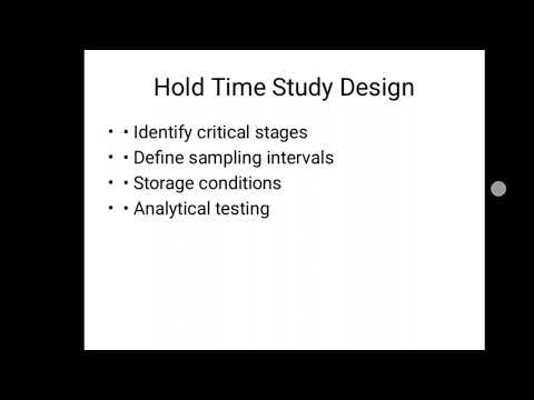 Hold time study and stability study 