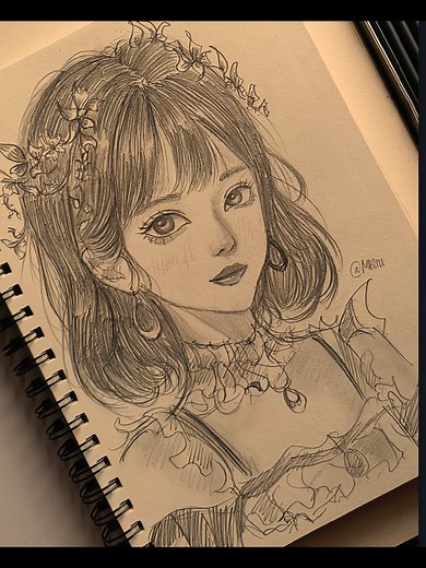 female face drawing tutorial🍁 #drawing #art #sketch #fyp #sketchbook | face drawing