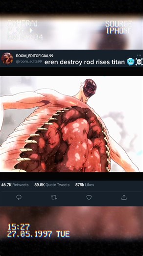 eren vs rod rises titan 🥶☠️