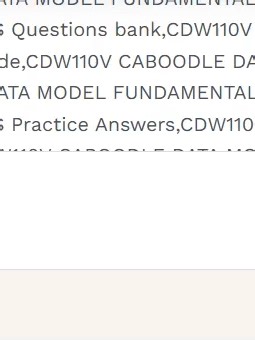 CDW110V CABOODLE DATA MODEL FUNDAMENTALS (100% VERIFIED) A GRADED BY EXPERTS Question 1: What is the relationship between SlicerDicer and Caboodle? CORRECT ANSWER: SlicerDicer is Epic's self-service reporting tool in Hyperspace that dynamically queries Caboodle data Question 2: Explain the relationship between the dbo and FullAccess schemas CORRECT ANSWER: The Cogito Dictionary reflects the dbo schema. The FullAccess schema contains almost everything in the dbo schema (minus a few metadata colum
