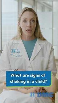 What are the signs of choking in a child?