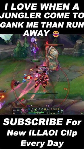 THIS IS WHY JUNGLERS DON'T GANK ILLAOI FT KINDRED #illaoi #leagueoflegends #Kindred #Urgot #toplane
