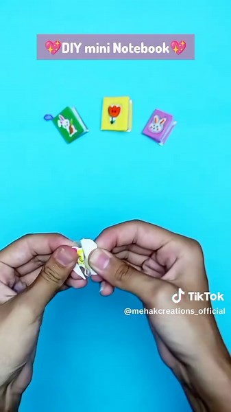 DIY MINI NOTEBOOK💖#art#diycrafts#diyeasycrafts#mehakcreations.