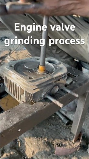 Engine valve grinding process