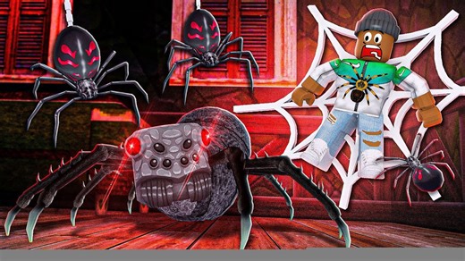 I got attacked by huge spiders in Roblox (Camping part 15)