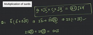 Multiplication of surds... | Filo