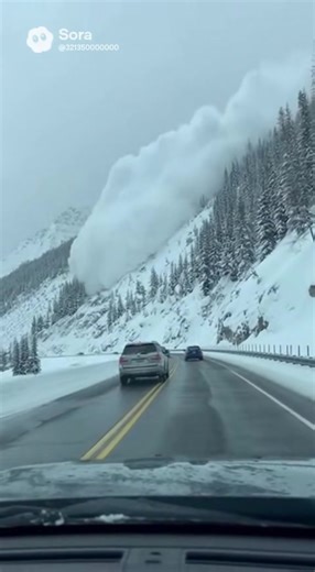 Massive Avalanche Sweeps Across Mountain Pass Road #Avalanche #Nature #Disaster #Survival #Scary #Mountain #Snow | iCan Mall