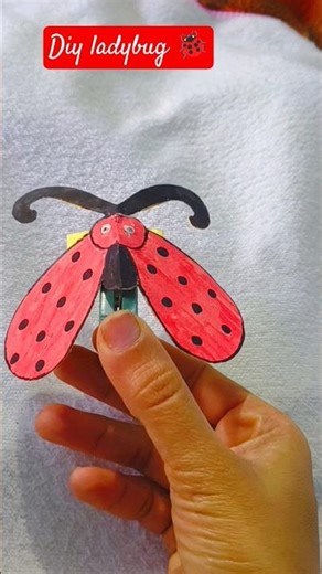 diy ladybug 🐞 craft#shorts #diy #craft #fly #ladybug #youtubeshorts #radheradha@crafteraditi