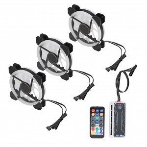 120mm RGB Fan, Multiple Light Modes RGB Case Fan Super Quiet 3 Pieces with Controller Screws for Chassis - Walmart.ca