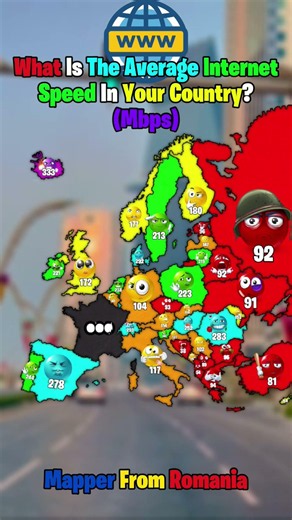📱 What Is The Average Internet Speed In Your Country? (Mbps) #europe #geography #mapping #history