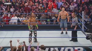 When Shawn Michaels unexpectedly hit Triple H with a superkick to kick off the match, and John Cena’s facial expression and reaction were hilarious. | Pro Wrestling Feed