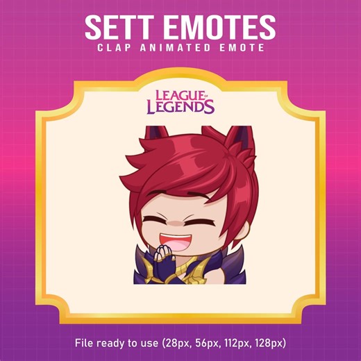 Sett Clap Animated Emote for Twitch | Chibi LOL Emote (digital Download) - Etsy Canada