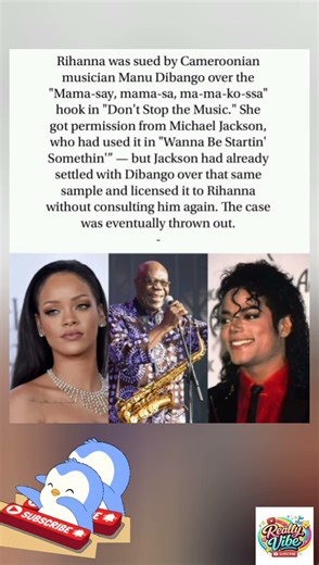 RIHANNA WON, BUT THE HOOK’S HISTORY IS MESSY#Rihanna #ManuDibango #MichaelJackson #DontStopTheMusic