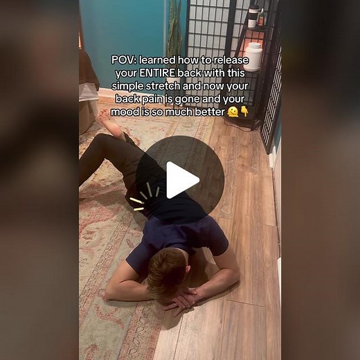 Back pain relief with this simple stretch #backpain #backpainrelief #fyp #foryoupage