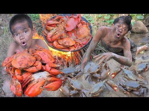 Primitive Technology KH - Cooking crab