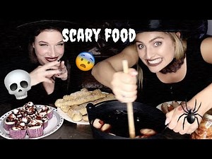 HALLOWEEN PARTY FOOD RECIPES!!!! creepy foods mukbang