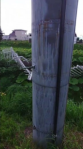 防災無線廃止～機器撤去されたパンザマスト(北海道岩見沢市北村地域)