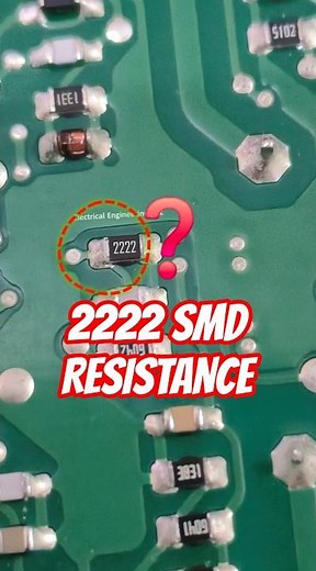2222 SMD Resistance value #electricalengineeringxyz