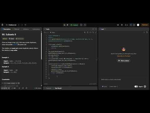 Leetcode problem no. 90. Solution using C++ language. #leetcode #problemsolving #dsa #c ++ #new