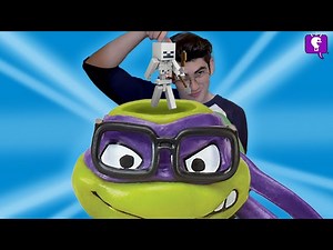 TMNT Donnys Large Head Toy Surprise on HobbyFamilyTV - Videos For Kids