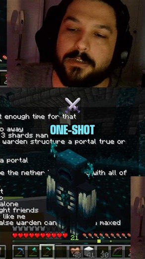 Warden One Shot Full Netherite?