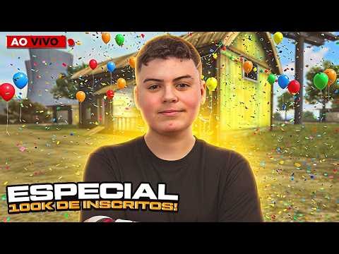 🔴 LIVE! - IMPRESSIONANDO ALEATORIOS! - 100K DE INSCRITOS HOJE? - PHZIN7 LIVE ON FREE FIRE 🔴