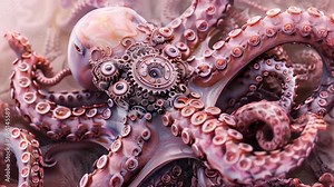 Steampunk Octopus: A Fusion of Nature and Machinery