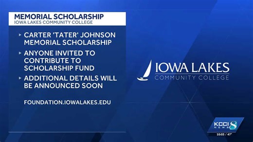 Iowa Lakes Community College announces the Carter 'Tater' Johnson Memorial Scholarship Fund
