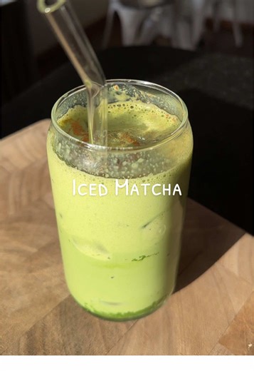 🍃🌿My ratio: 1.25 tsp matcha & 1 cup whole milk! @Matcha Sunday LLC #matcha #matchalatte #icedmatcha #matchalover #matcharecipe