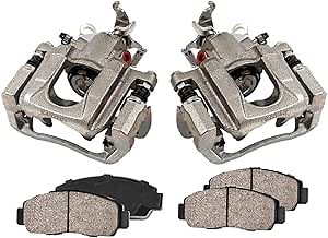 Callahan Brake Parts CCK02365 [2] REAR Premium Loaded OE Caliper Assembly Set + [4] Quiet Low Dust Ceramic Brake Pads