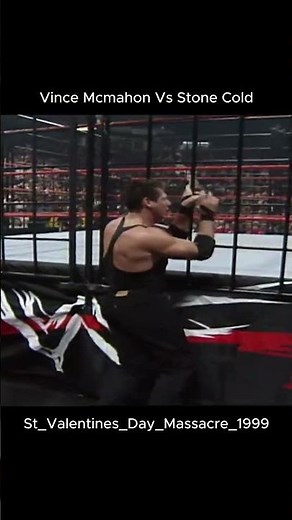 "Vince McMahon vs. Stone Cold: STEEL CAGE SHOWDOWN at St. Valentine's Day Massacre 1999! 🚨🔥"