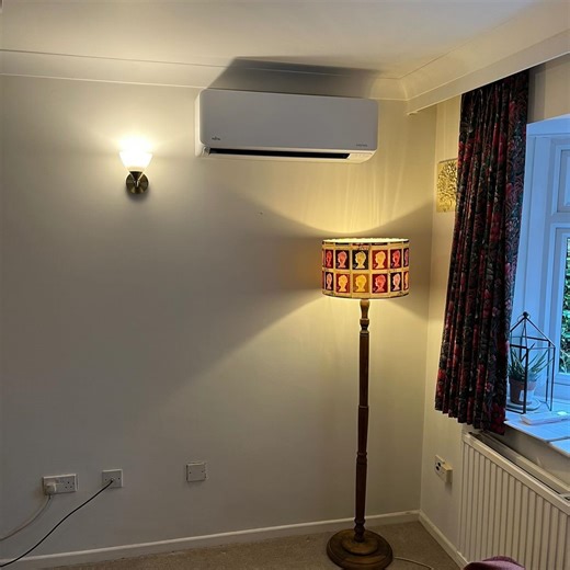 East Air Conditioning Services Ltd | Another day, another flawless install 🤩😍 A single split Fujitsu system complete with white trunking and condenser cover to fit in with... | Instagram