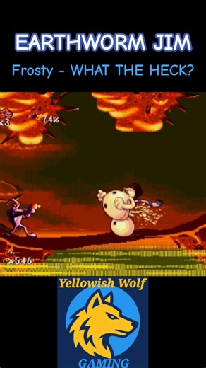 Earthworm Jim Frosty - What the Heck? #gameplay #segagenesis #retrogaming #yellowishwolfgaming