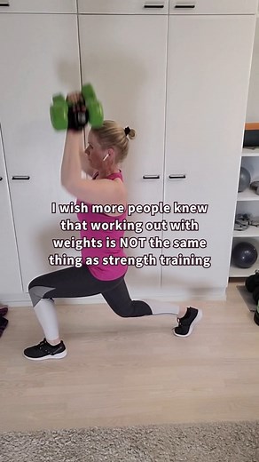 So many workouts out there CLAIM to be strength training - but they’re actually cardio with weights. 🚀 Comment LIFT-OFF to join my free 10-day introduction to strength training - we kick-off Sept 3rd!🚀 You might be using dumbbells, feeling the burn, and sweating buckets - but that’s not the kind of strength training your body actually needs in midlife. It’s not the kind that menopause experts recommend. To build muscle, see real results, and get the benefits that matter in midlife - like comba