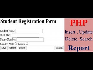 How To Insert Update Delete Search Data In MySQL Database Using Php