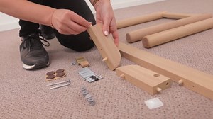 WERMO 51'' Small Wood Writing Desk and Makeup Vanity Desk with Storage and Sliding Doors - Narrow Computer and Work Table for Home Office, Modern Vanity, Oak Dressing Table for Bedroom (Oak)