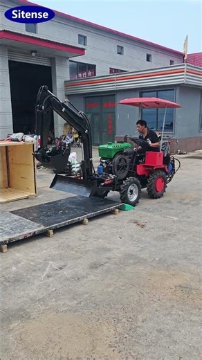 Compact Tractor with Dozer and Excavator for Sale #rotarytiller #tractor #cultivator #tiller #farmer