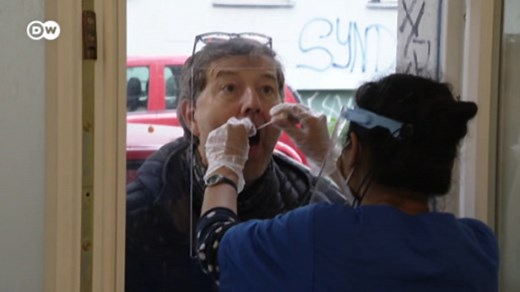 Corona-Test am Fenster