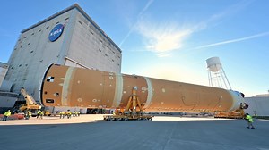 5.8K views · 403 reactions | Last week, the first core stage for NASA's Space Launch System departed #NASAMarshall's NASA Michoud Assembly Facility, recently arriving at NASA's John C. Stennis Space Center for a comprehensive series of tests to make sure it's ready to launch #Artemis I! Check out the roll out >> go.nasa.gov/35DzzG6 | NASA's Marshall Space Flight Center | Facebook