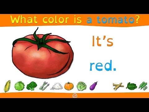 English Food Vocabulary and Color Practice for Kids - What Color Is It? | ELFLearning