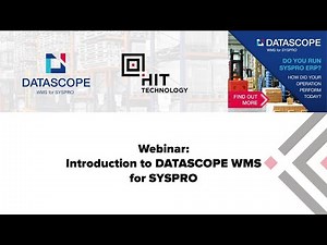 Introduction to DATASCOPE WMS - HIT Technology Webinar- August 2024