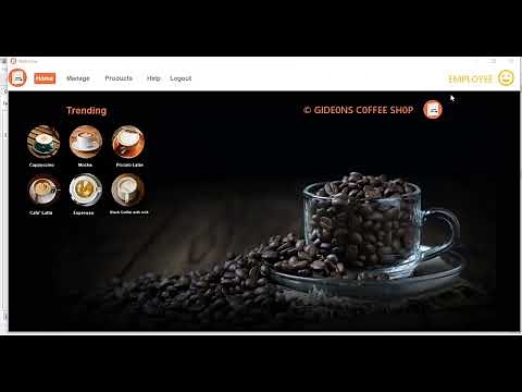 Source Code | Coffee Shop Management System using Python Tkinter | Café Management System