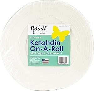 Bosal Katahdin On-A-Roll 100% Organic Cotton Batting - 2.25"X50yd