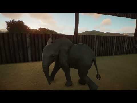 Planet Zoo - Following A Baby African Elephant Around - Elephant Sanctuary in the African Desert