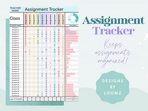 Google Sheets Assignment Tracker | Digital Planner for Teachers & Students | Homework and Grade Organizer | Instant Download - Etsy
