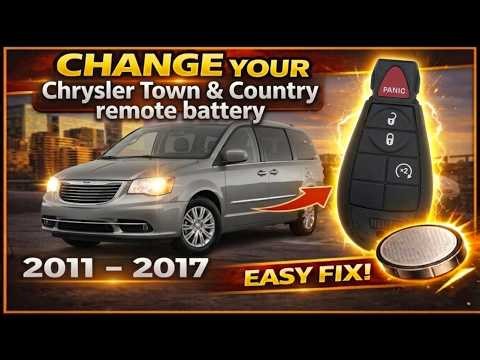 How to change the battery in a 2008–2017 Chrysler Town & Country key fob CR2032 (4 button remote)